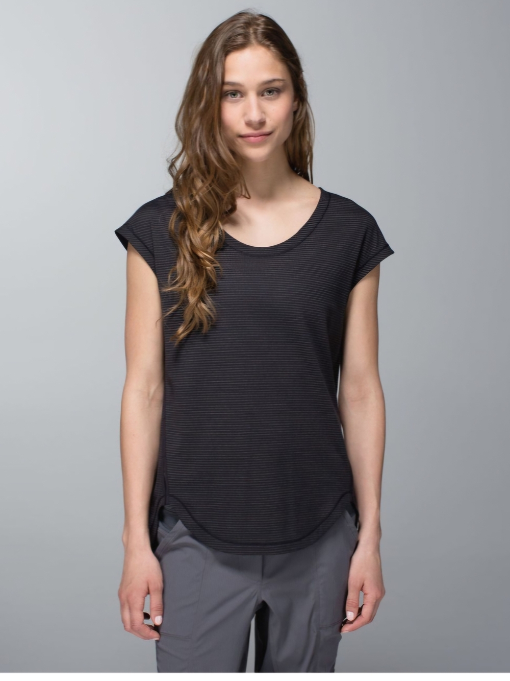 lululemon athletica Black Short Sleeve Scoop Neck Tee